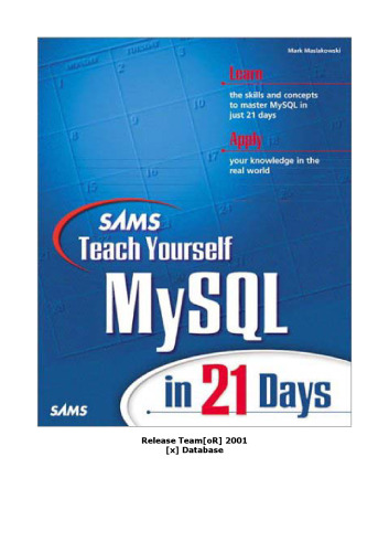 Sams Teach Yourself MySQL in 21 Days