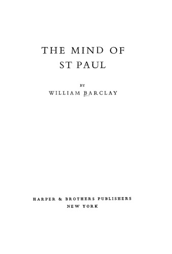 The Mind Of St Paul