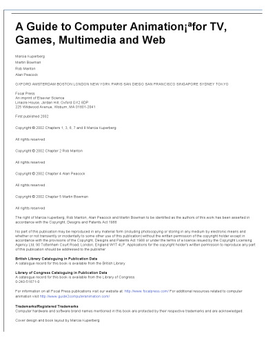 Guide to Computer Animation