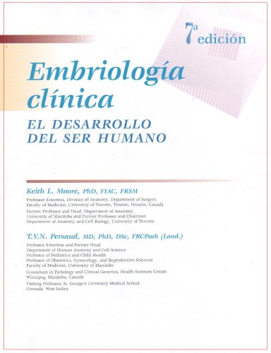 Embriología Clínica, 7 ed.