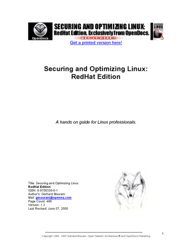 Securing and Optimizing Linux: A Hands on Guide for Linux Professionals, Redhat Edition