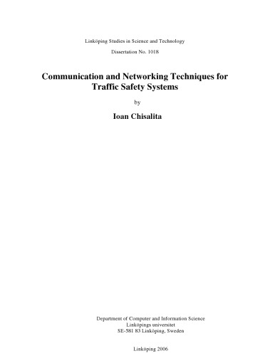 Communication and networking techniques for traffic safety systems