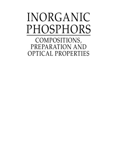 Inorganic Phosphors: Compositions, Preparation and Optical Properties