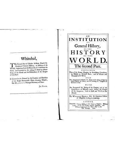 An Institution of General History (1680) William Howell - Volume Two