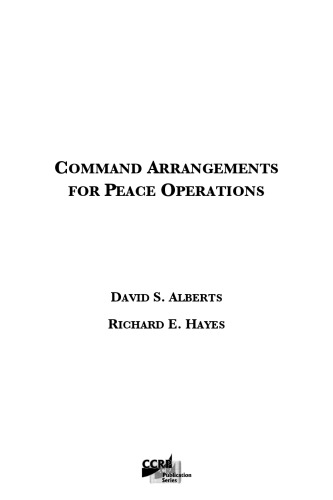 Command Arrangements for Peace Operations