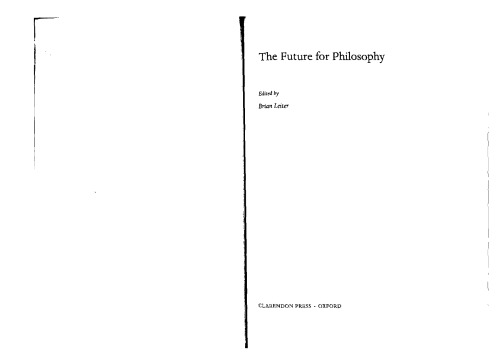 The Future for Philosophy