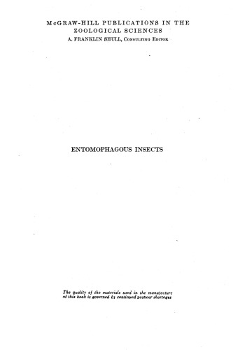 Entomophagous Insects