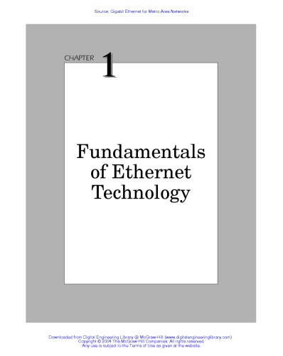 Gigabit Ethernet for Metro Area Networks