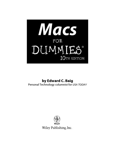 Macs For Dummies, 10th Edition (For Dummies (Computer Tech))