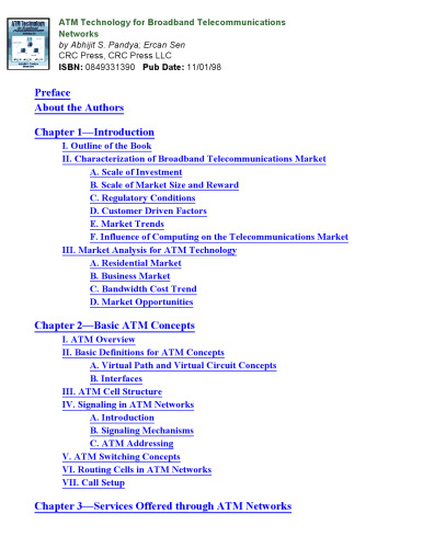 ATM Technology for Broadband Telecommunications Networks