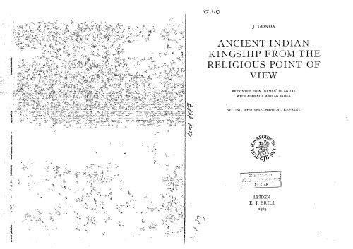 Ancient Indian kingship from the religious point of view