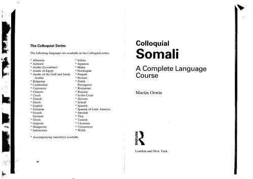 Colloquial Somali (Colloquial Series)