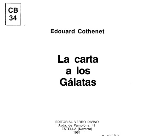 La Carta a los Gálatas