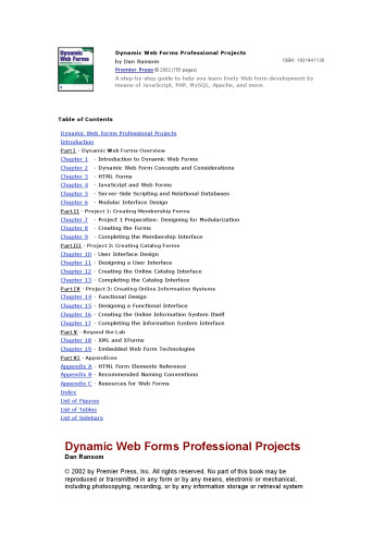 Dynamic Web Forms Professional Projects