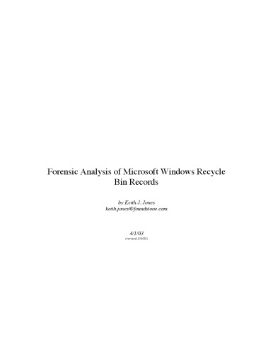 Forensic Analysis of Windows Recycle Bin Records