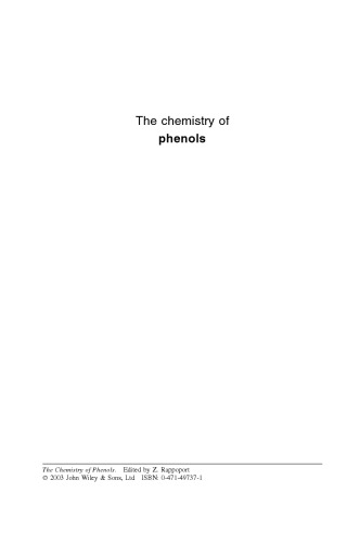 The chemistry of phenols