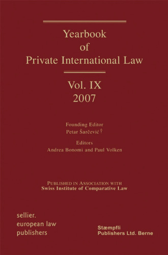 Yearbook of Private International Law: Volume IX, 2007