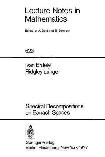 Spectral Decompositions on Banach Spaces 