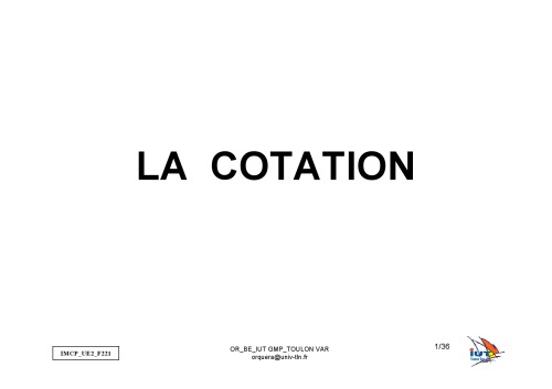 La cotation fonctionnelle