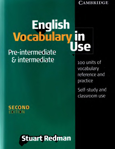 English Vocabulary in Use Pre-Intermediate and Intermediate Book