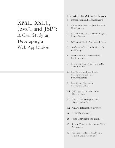 XML, XSLT, Java, and JSP: A Case Study in Developing a Web Application