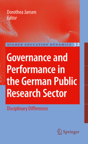 Governance and Performance in the German Public Research Sector: Disciplinary Differences