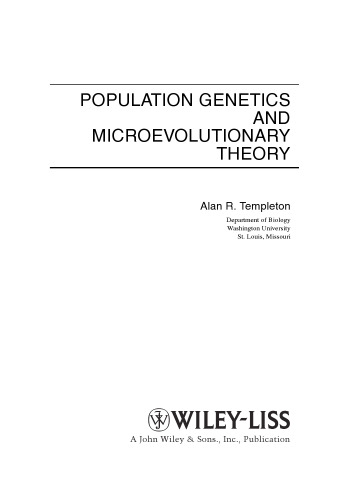 Population Genetics and Microevolutionary Theory