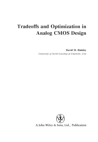 Tradeoffs and Optimization in Analog CMOS Design