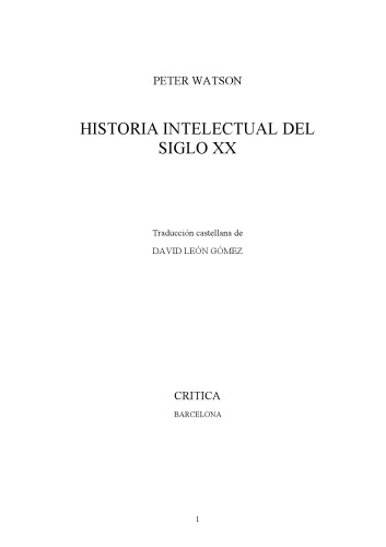 Historia Intelectual del Siglo XX