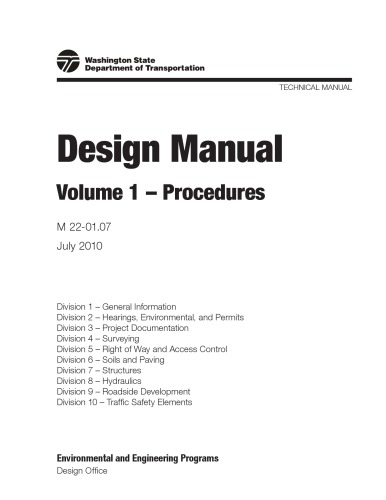 Design Manual M 22-01.03 Vol.1