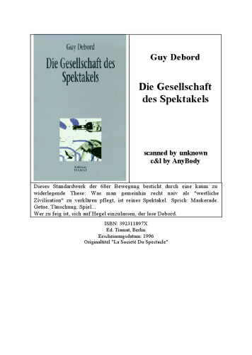 Die Gesellschaft des Spektakels