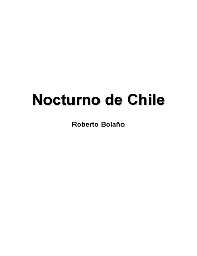 Nocturno de Chile (Narrativas Hispanicas, 293)