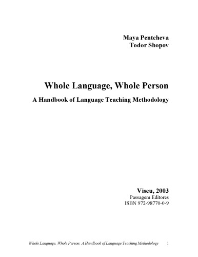 Whole Language, Whole Person: A Handbook of Language Teaching Methodology