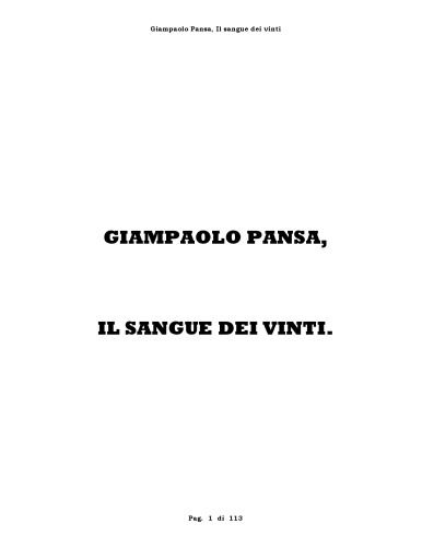 Il sangue dei vinti