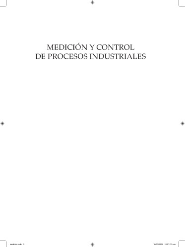 Medición y Control de Procesos Industriales  Spanish