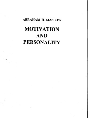 Motivation and Personality