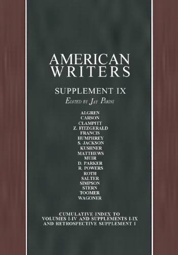 American Writers, Supplement IX