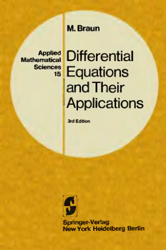 Differential equations and their applications: an introduction to applied mathematics