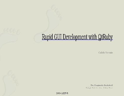 Rapid GUI Development with QtRuby