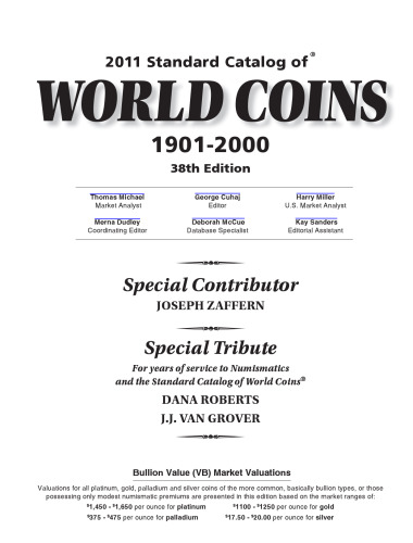 2011 Standard Catalog of World Coins 1901-2000