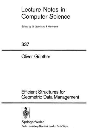 Efficient Structures for Geometric Data Management