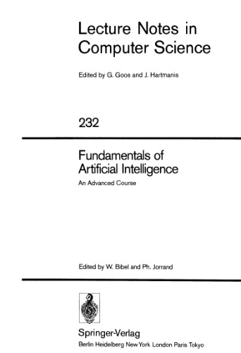 Fundamentals of Artificial Intelligence: An Advanced Course