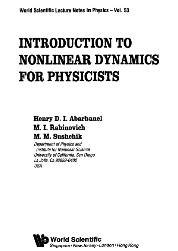 Introduction to nonlinear dynamics for physicists