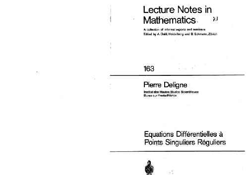 Equations differentielles a points singulieres regulieres