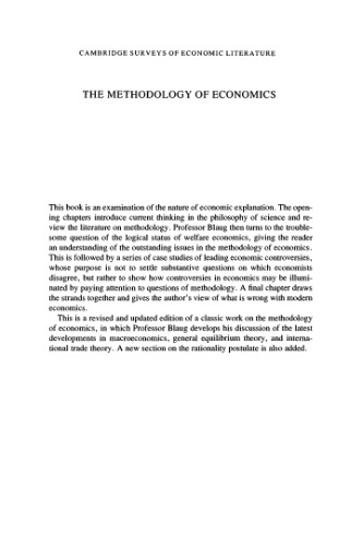 The methodology of economics: Or, how economists explain