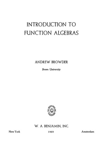 Introduction to function algebras