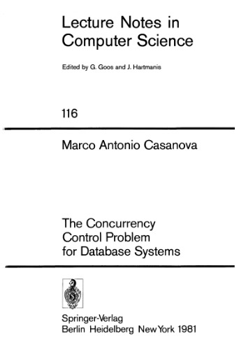 The Concurrency Control Problem for Database Systems