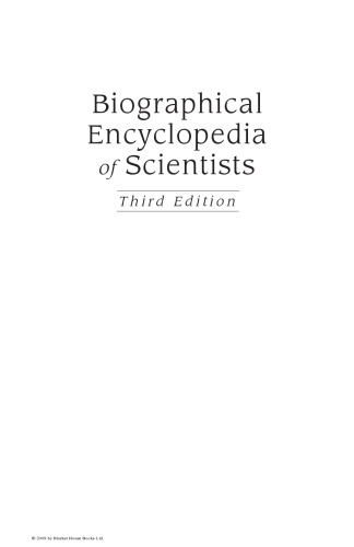 Biographical Encyclopedia of Scientists