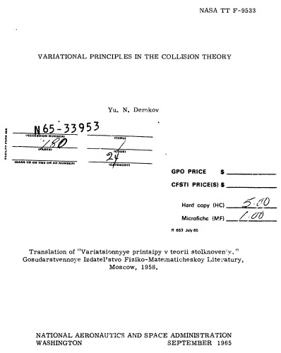 Variational principles in collision theory