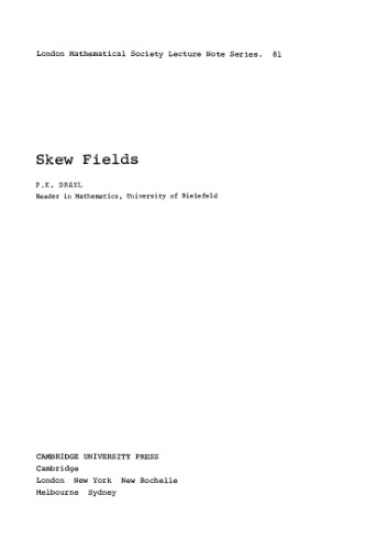 Skew fields